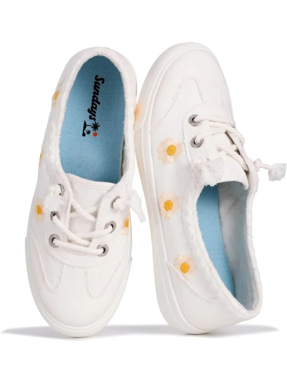 Women's White Comfortable Memory Foam Insole Non Slip and Lightweight Sneakers